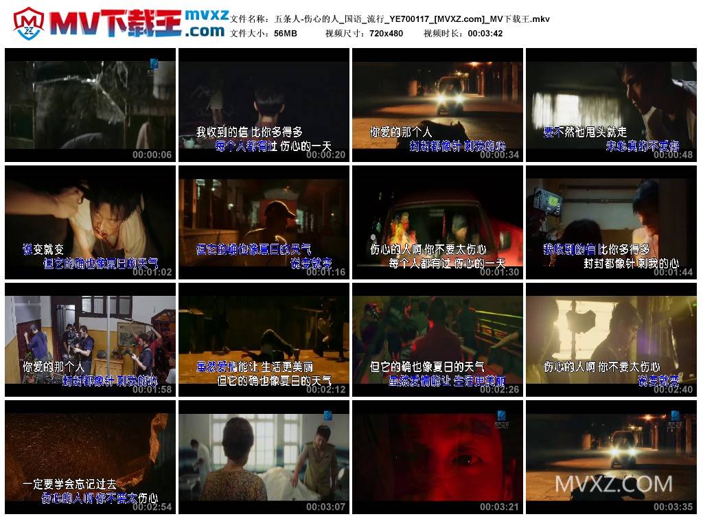 五条人-伤心的人_国语_流行_YE700117